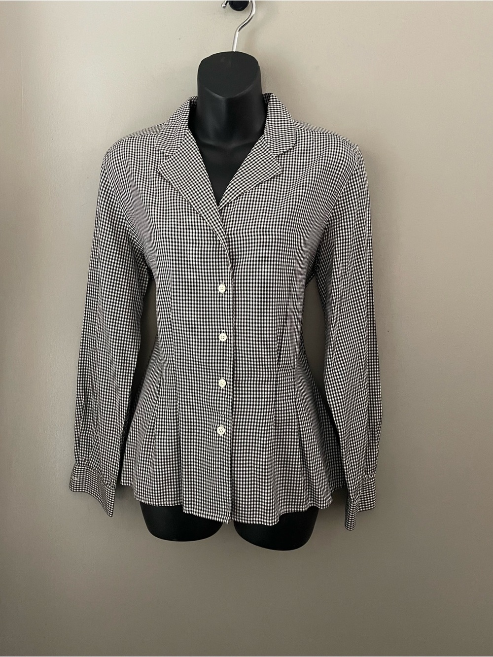 Ralph Lauren Silk Ruffle Button Down Shirt